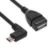 90 Degree (Right Angle) USB Type-C (Male) to USB 2.0 (Female) OTG Cable (13cm)